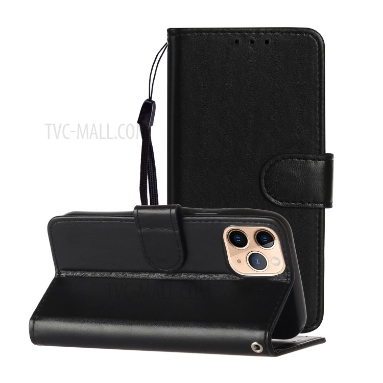 Wallet Leather Cell Phone Protective Stylish Case for iPhone 12 5.4 inch - Black-2