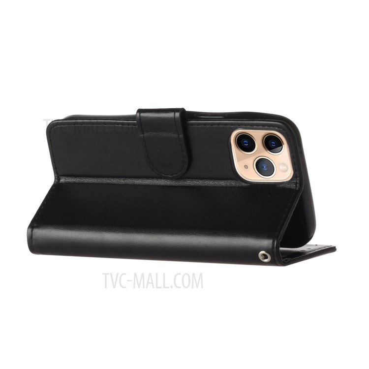 Wallet Leather Cell Phone Protective Stylish Case for iPhone 12 mini - Black-5
