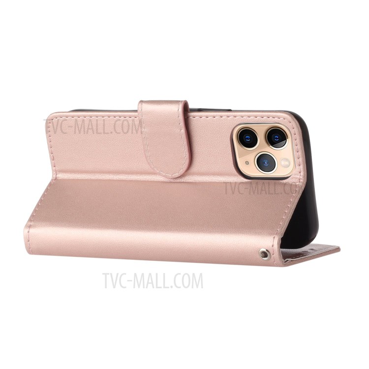Wallet Leather Cell Phone Protective Stylish Case for iPhone 12 mini - Rose Gold-5