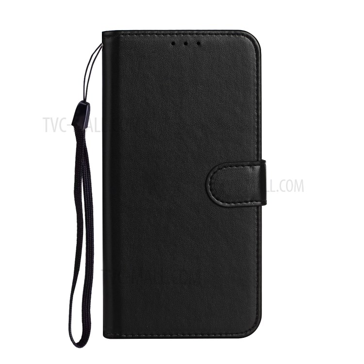 Solid Color Leather with Wallet Cover for iPhone 12 Max/12 Pro 6.1 inch - Black-3