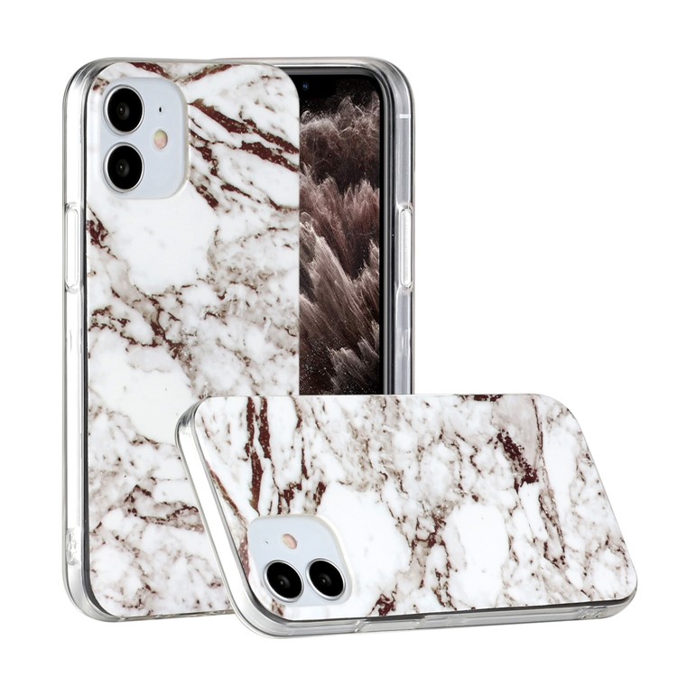 Marble Pattern Printing IMD TPU Phone Case for iPhone 12 mini - Style J-1
