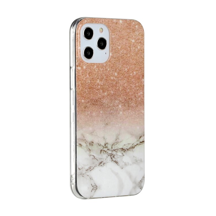 Impressão de Padrões de Mármore IMD TPU Case Para Iphone 12 Pro/12 - Estilo C-3