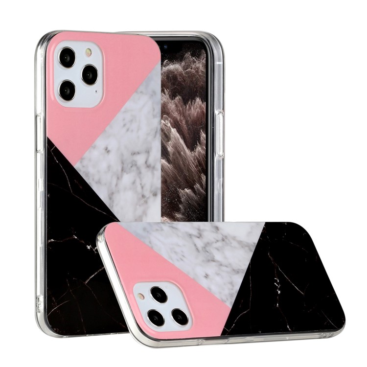 Marble Pattern Printing IMD TPU Phone Case for iPhone 12 Pro/12 - Style J-1