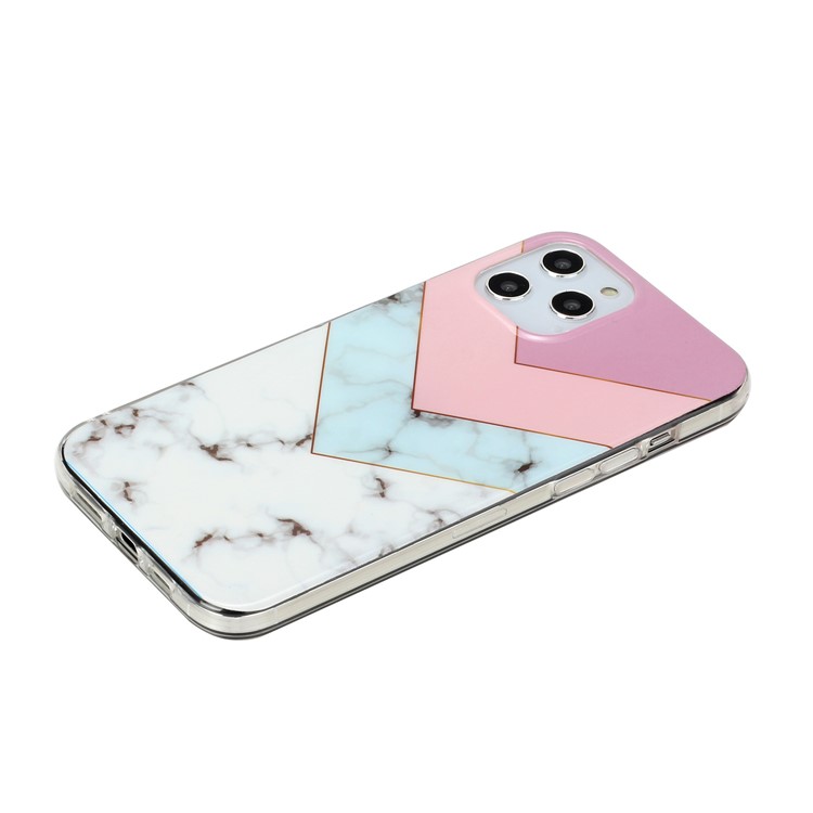 Marble Skin IMD TPU Back Cell Phone Case for iPhone 12 Max/12 Pro 6.1 inch - Four Colors-5