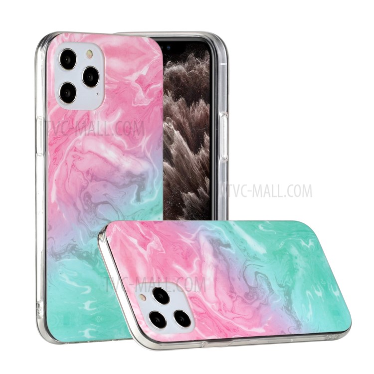 Marble Pattern Printing IMD TPU Phone Case for iPhone 12 Pro Max 6.7-inch - Style E-1