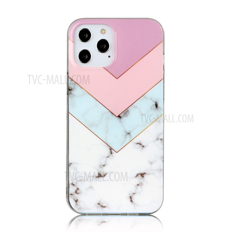 Protective Case Marble Pattern IMD TPU Cover for iPhone 12 Pro Max 6.7 inch - Style A-2