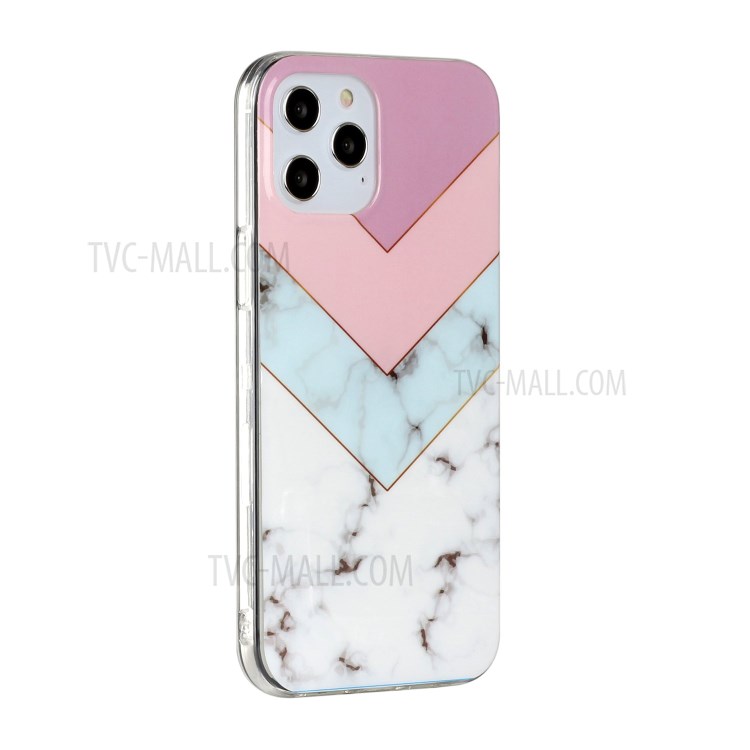 Protective Case Marble Pattern IMD TPU Cover for iPhone 12 Pro Max 6.7 inch - Style A-3