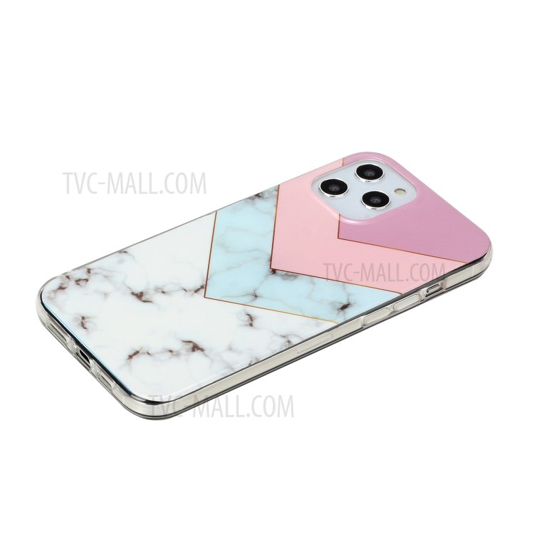 Protective Case Marble Pattern IMD TPU Cover for iPhone 12 Pro Max 6.7 inch - Style A-4