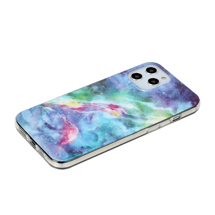 Protective Case Marble Pattern IMD TPU Cover for iPhone 12 Pro Max 6.7 inch - Style C-4