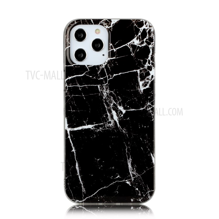 Protective Case Marble Pattern IMD TPU Cover for iPhone 12 Pro Max 6.7 inch - Style I-2
