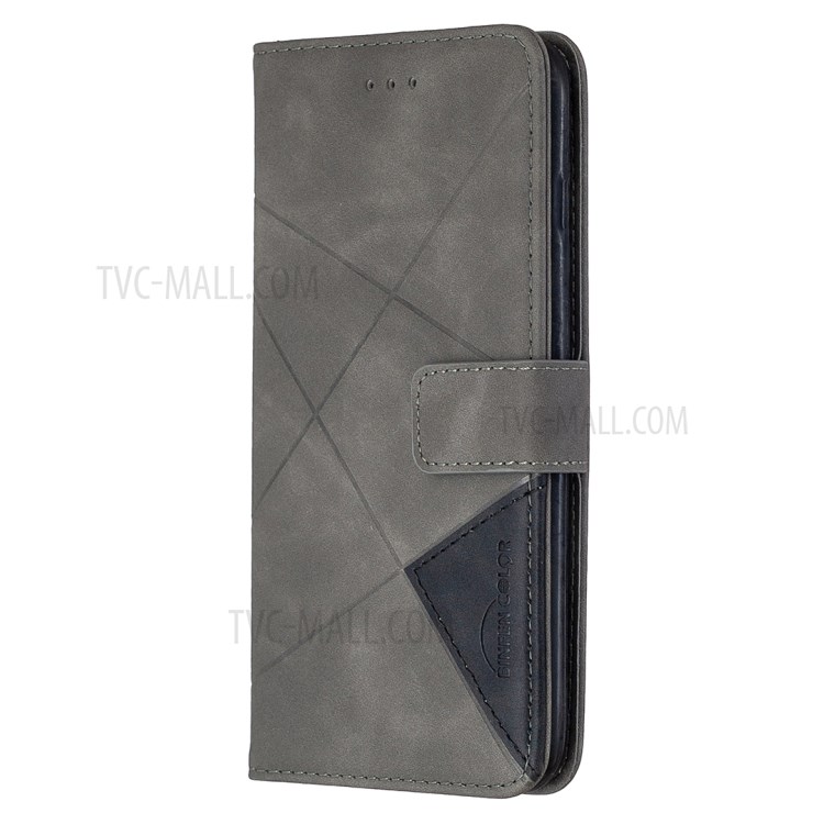 BF05 Geometric Texture Wallet Stand Flip Leather Case for iPhone 8 Plus/7 Plus 5.5 inch - Grey-6