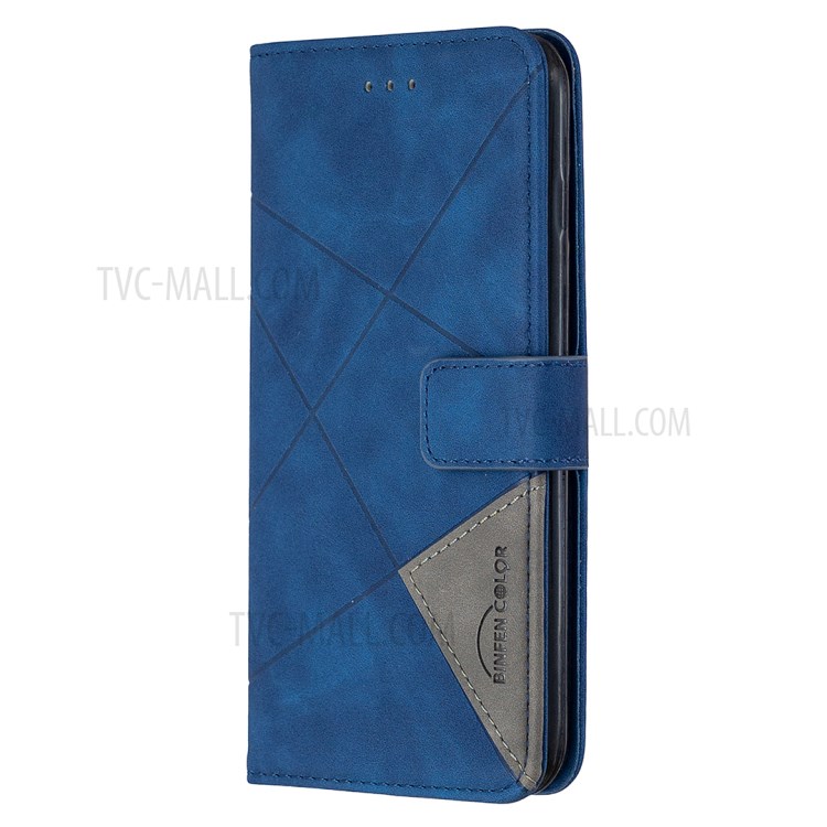 BF05 Geometric Texture Wallet Stand Flip Leather Case for iPhone 8 Plus/7 Plus 5.5 inch - Blue-6