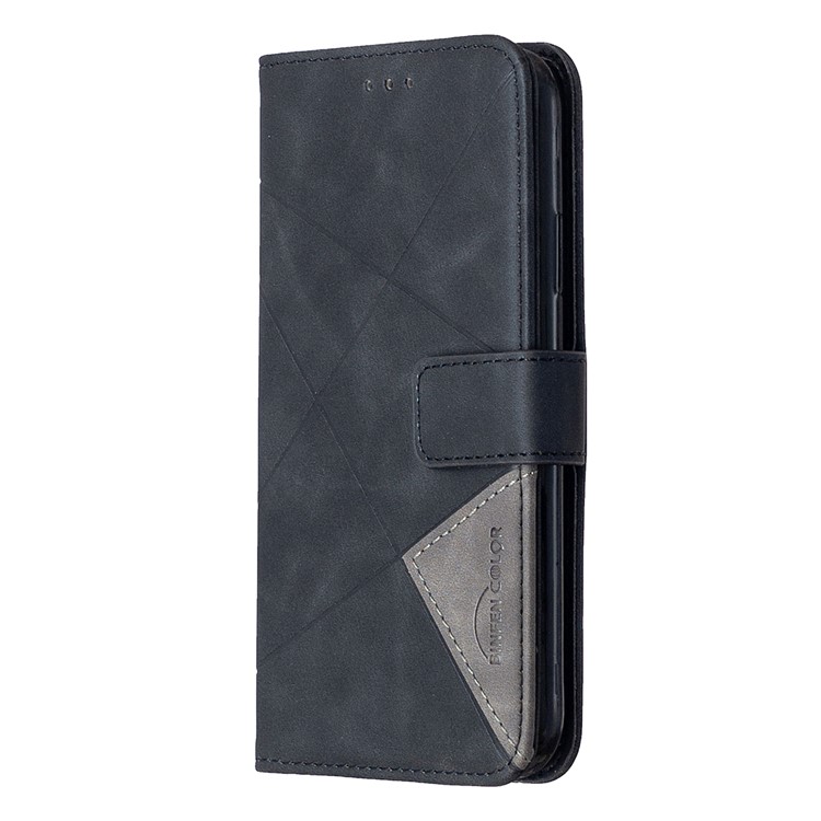 BF05 Leather Case Geometric Texture Wallet Stand Phone Cover for iPhone 11 6.1 inch - Black-6