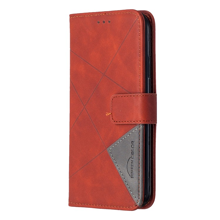 BF05 Leather Case Geometric Texture Wallet Stand Phone Cover for iPhone 11 6.1 inch - Orange-6