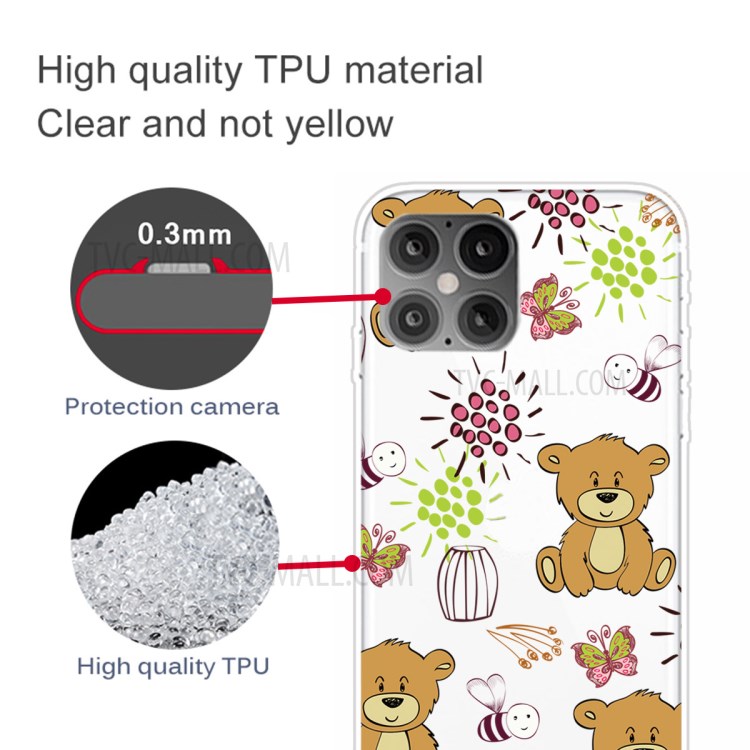 Pattern Printing TPU Phone Case for iPhone 12 Pro Max 6.7-inch - Bear-3