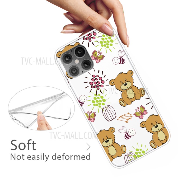 Pattern Printing TPU Phone Case for iPhone 12 Pro Max 6.7-inch - Bear-4