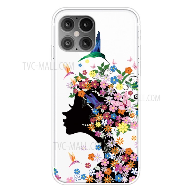 Pattern Printing TPU Phone Case for iPhone 12 Pro Max 6.7-inch - Beauty-1