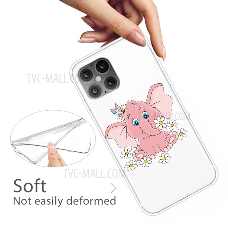 Pattern Printing TPU Phone Case for iPhone 12 Pro Max 6.7-inch - Elephant-4