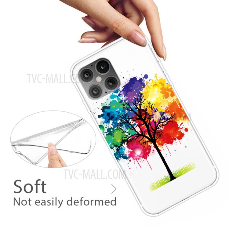 Pattern Printing TPU Phone Case for iPhone 12 Pro Max 6.7-inch - Colorized Tree-4
