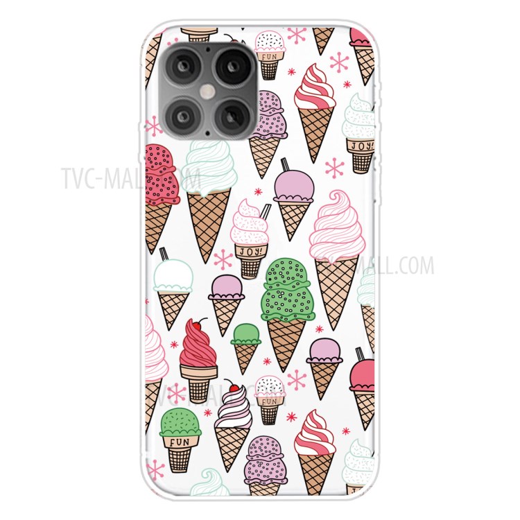 Pattern Printing TPU Soft Phone Cover for iPhone 12 Pro Max 6.7 inch - Colorful Ice Cream-1