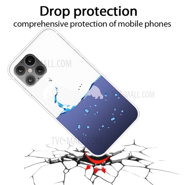 Pattern Printing TPU Soft Phone Cover for iPhone 12 Pro Max 6.7 inch - Polar Bear-2