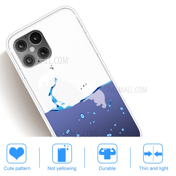 Pattern Printing TPU Soft Phone Cover for iPhone 12 Pro Max 6.7 inch - Polar Bear-5