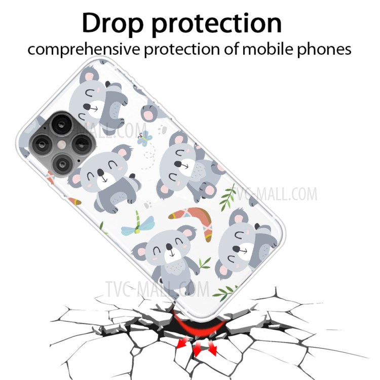 Pattern Printing TPU Soft Phone Cover for iPhone 12 Pro Max 6.7 inch - Koala-2