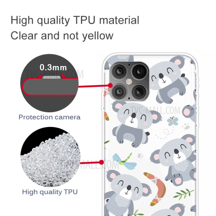 Pattern Printing TPU Soft Phone Cover for iPhone 12 Pro Max 6.7 inch - Koala-3