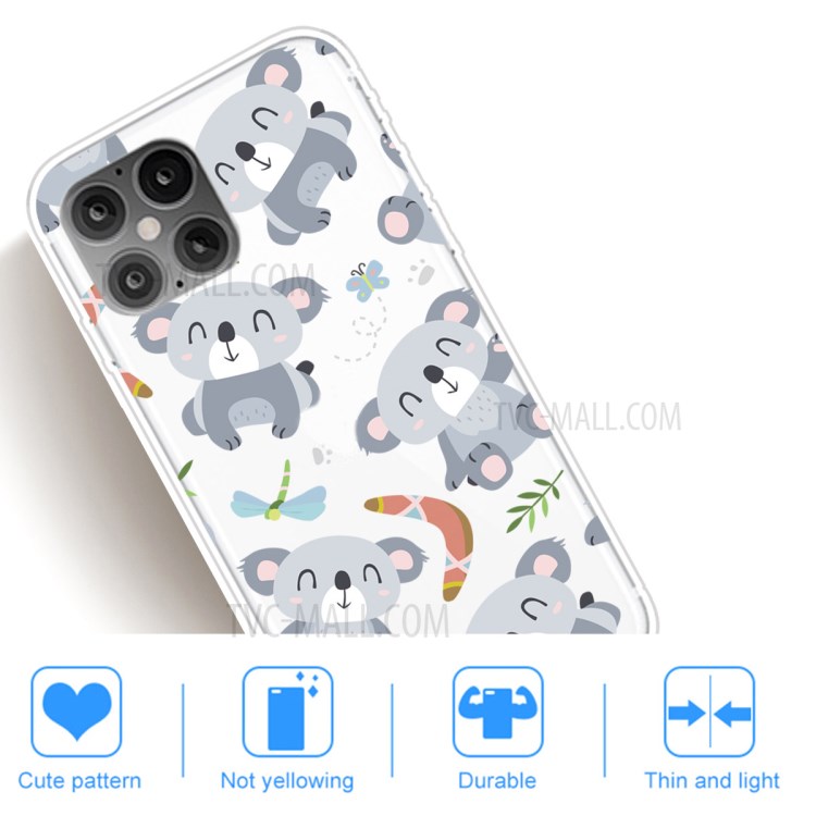 Pattern Printing TPU Soft Phone Cover for iPhone 12 Pro Max 6.7 inch - Koala-5