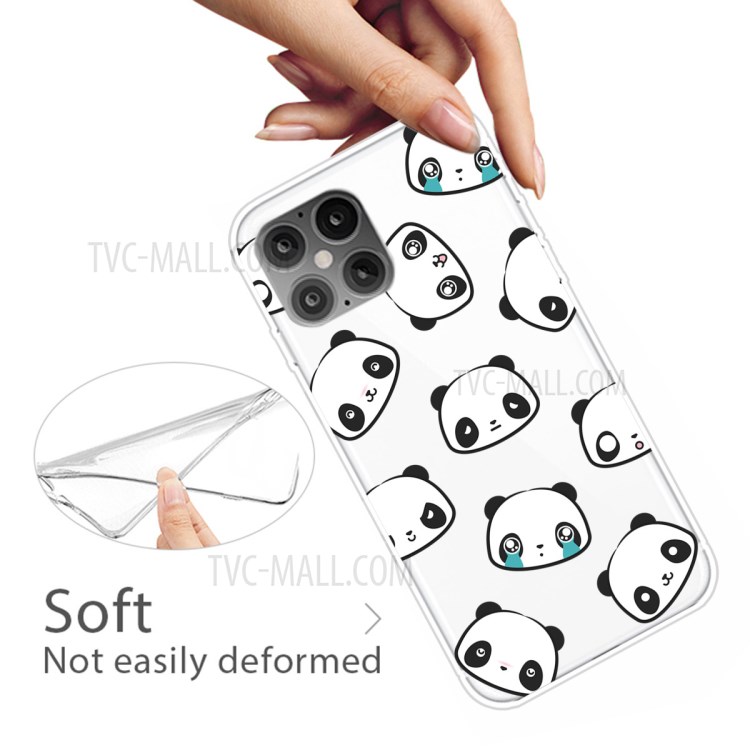 Pattern Printing TPU Soft Phone Cover for iPhone 12 Pro Max 6.7 inch - Pandas-4