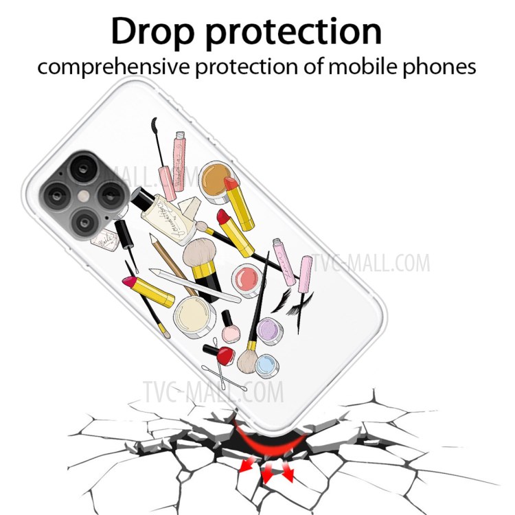 Pattern Printing TPU Soft Phone Case for iPhone 12 mini - Cosmetic-2