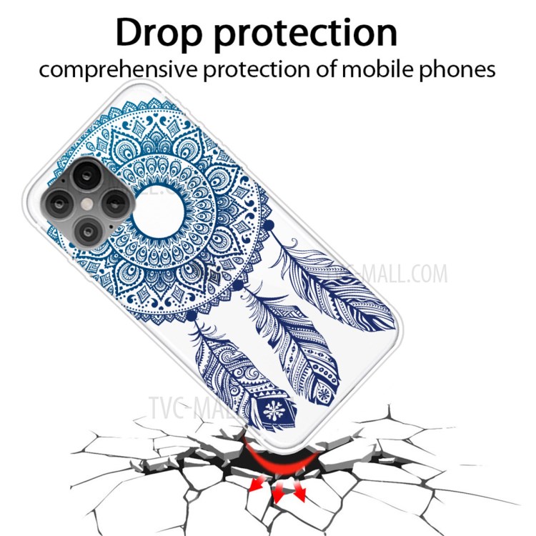 Pattern Printing TPU Soft Phone Case for iPhone 12 mini - Dream Catcher-2