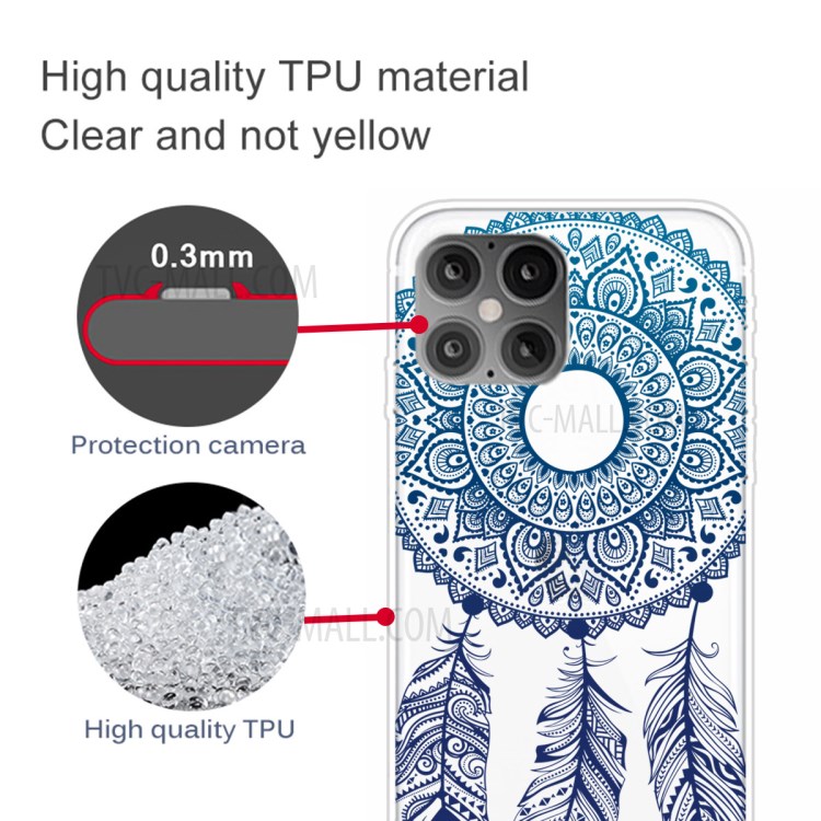 Pattern Printing TPU Soft Phone Case for iPhone 12 mini - Dream Catcher-3