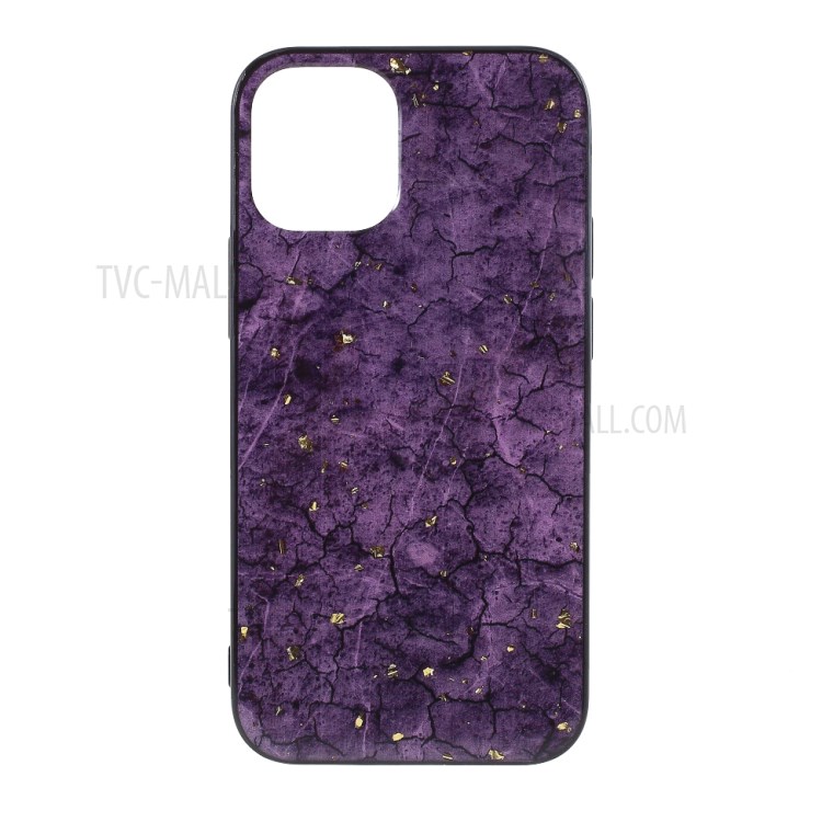 Époxy Peau Laqué Couverture TPU Pour IPhone 12 Pro Max 6,7 Pouce - Violet-1
