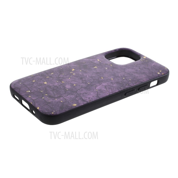 Époxy Peau Laqué Couverture TPU Pour IPhone 12 Pro Max 6,7 Pouce - Violet-4