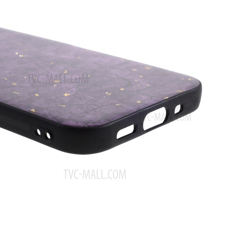 Époxy Peau Laqué Couverture TPU Pour IPhone 12 Pro Max 6,7 Pouce - Violet-6