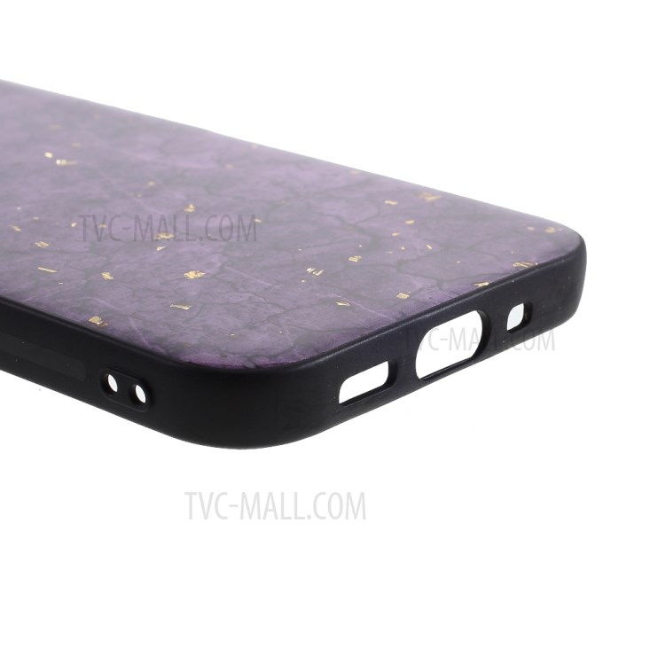 Epoxy Lacquered Skin TPU Cover for iPhone 12 Pro Max 6.7 inch - Purple-6