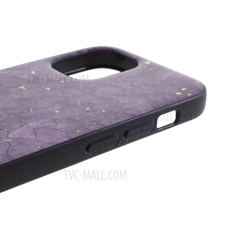 Époxy Peau Laqué Couverture TPU Pour IPhone 12 Pro Max 6,7 Pouce - Violet-7