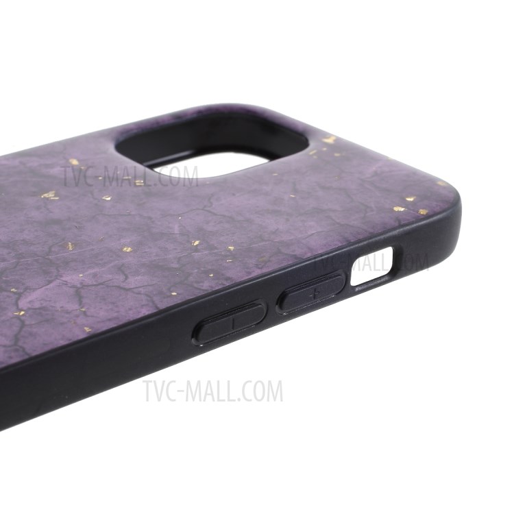 Epoxy Lacquered Skin TPU Cover for iPhone 12 Pro Max 6.7 inch - Purple-7