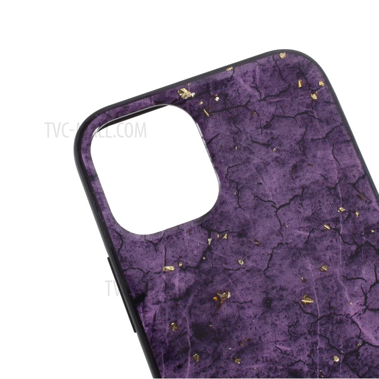 Époxy Peau Laqué Couverture TPU Pour IPhone 12 Pro Max 6,7 Pouce - Violet-9