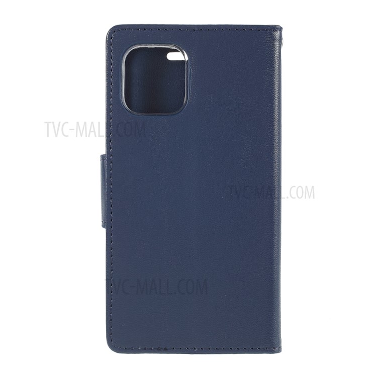 MERCURY GOOSPERY Bravo Diary Wallet Leather Flip Case for iPhone 12 mini - Blue-3