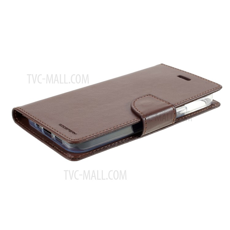 MERCURY GOOSPERY Bravo Diary Wallet Leather Flip Case for iPhone 12 mini - Brown-4