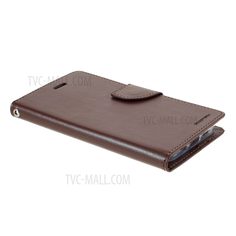 MERCURY GOOSPERY Bravo Diary Wallet Leather Flip Case for iPhone 12 mini - Brown-5