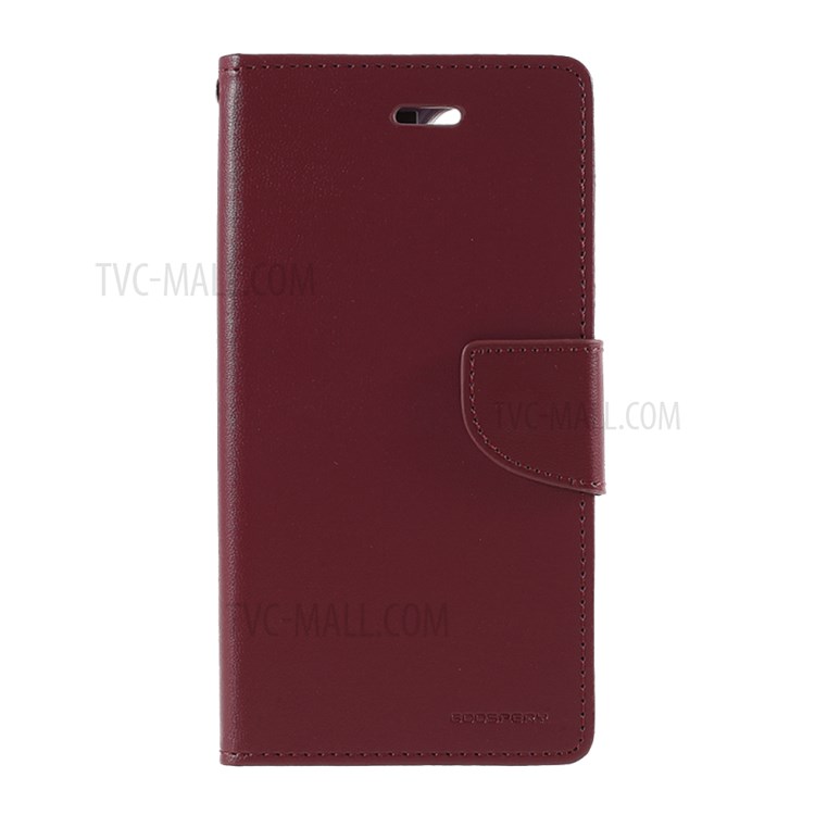 MERCURY GOOSPERY Bravo Diary Leather Wallet Case for iPhone 12 Pro/12 - Wine Red-1