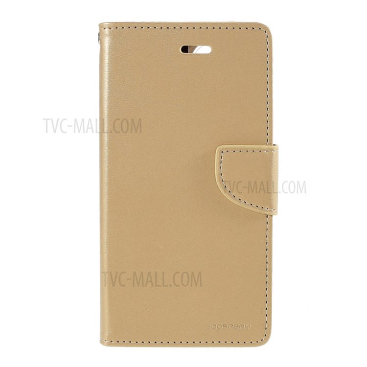 MERCURY GOOSPERY Bravo Diary Leather Wallet Case for iPhone 12 Pro Max 6.7-inch - Gold-1