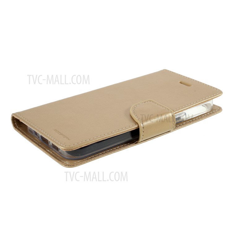 MERCURY GOOSPERY Bravo Diary Leather Wallet Case for iPhone 12 Pro Max 6.7-inch - Gold-4