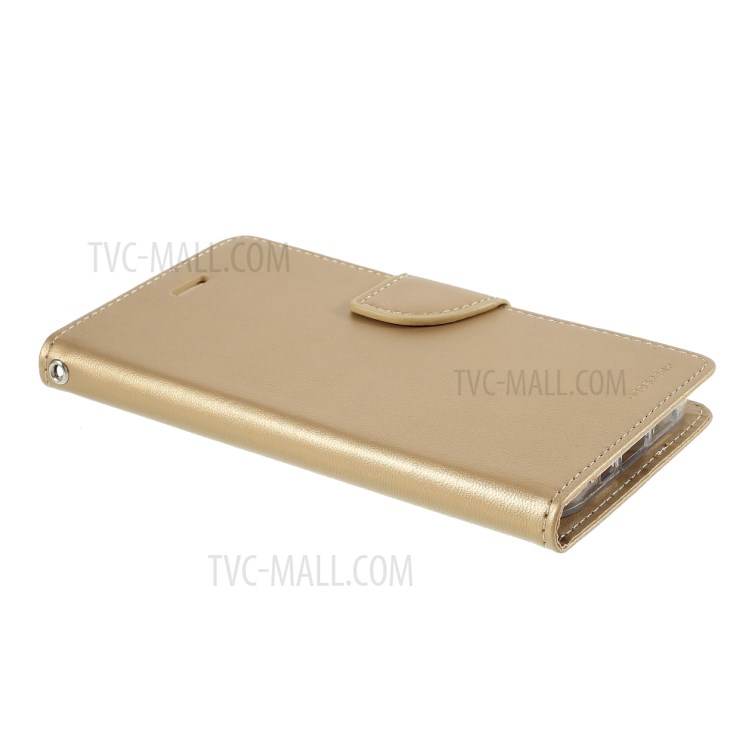 MERCURY GOOSPERY Bravo Diary Leather Wallet Case for iPhone 12 Pro Max 6.7-inch - Gold-5