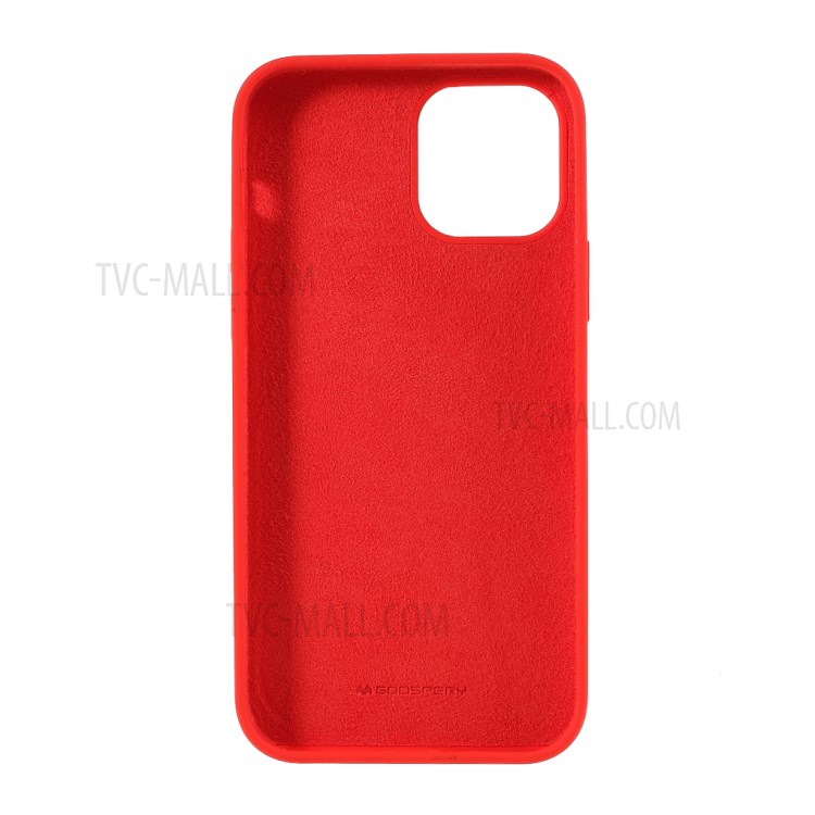 MERCURY GOOSPERY Silicone Phone Protective Case for iPhone 12 Pro Max 6.7-inch - Red-3