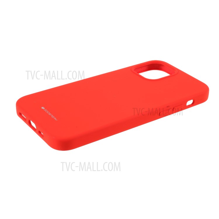 MERCURY GOOSPERY Silicone Phone Protective Case for iPhone 12 Pro Max 6.7-inch - Red-4