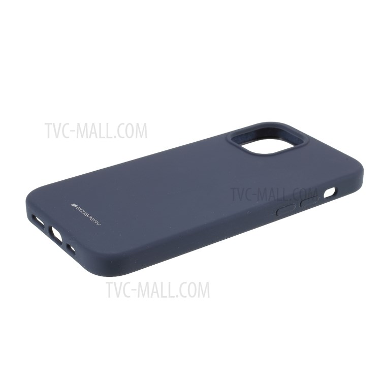 MERCURY GOOSPERY Silicone Phone Protective Case for iPhone 12 Pro/12 - Dark Blue-4